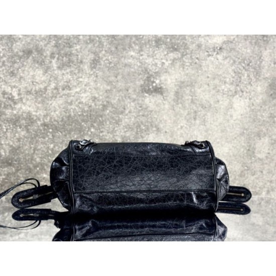1:1 Replica Balenciaga Le City East-West Shoulder Bag Black Knockoff