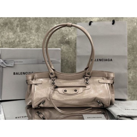 1:1 Replica Balenciaga Le City East-West Shoulder Bag Pink Knockoff