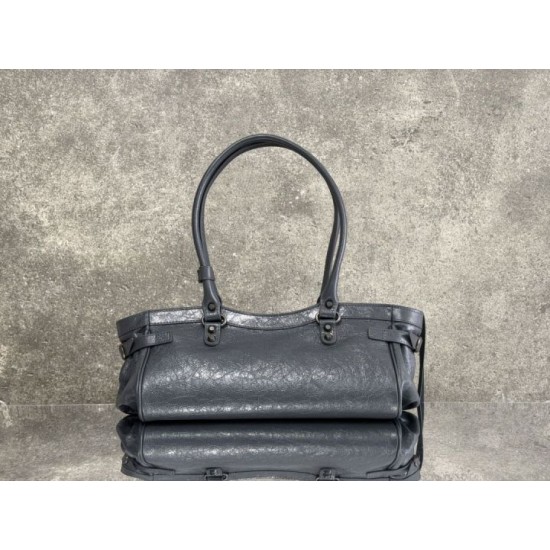 1:1 Replica Balenciaga Le City East-West Crossbody Bag Gray Knockoff
