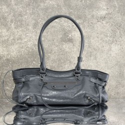 1:1 Replica Balenciaga Le City East-West Crossbody Bag Gray Knockoff