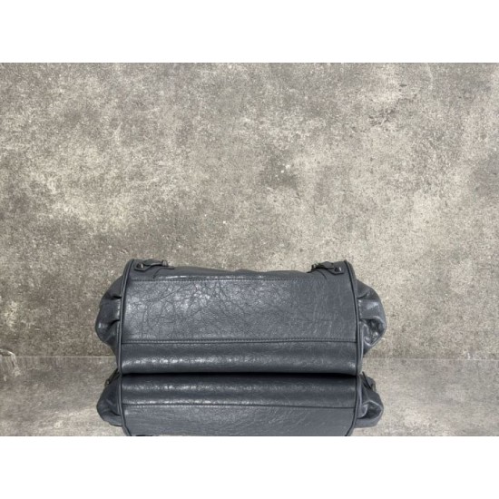 1:1 Replica Balenciaga Le City East-West Crossbody Bag Gray Knockoff