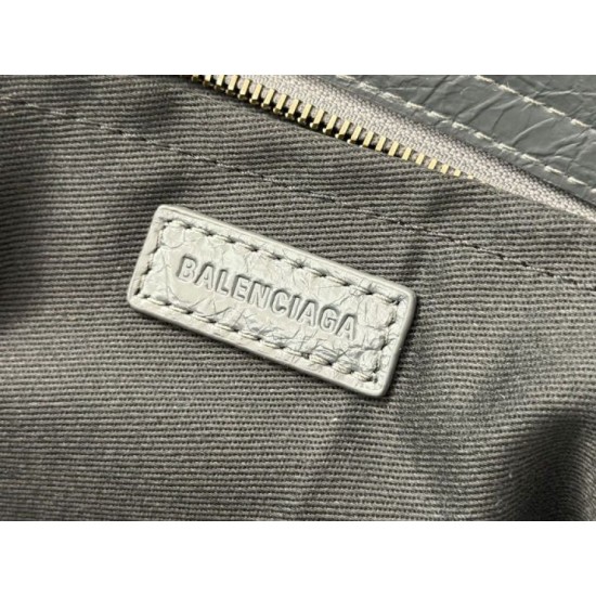 1:1 Replica Balenciaga Le City East-West Crossbody Bag Gray Knockoff