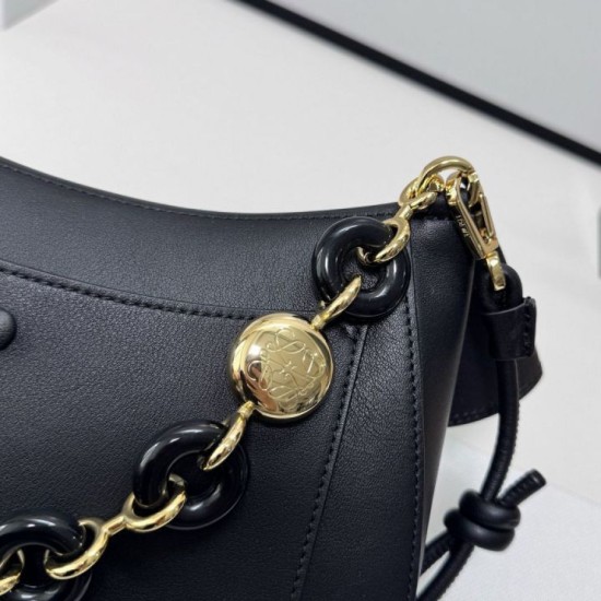 1:1 Replica Loewe Ola Medium Shoulder Bag Black Knockoff