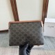 1:1 Replica Celine Small Clutch with Shoulder Strap Triomphe Canvas Knockoff