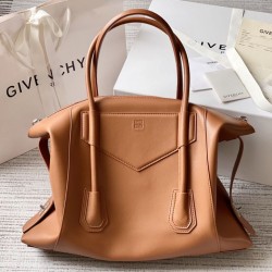 1:1 Replica Givenchy Antigona Medium Bag with Soft Closure Brown Knockoff