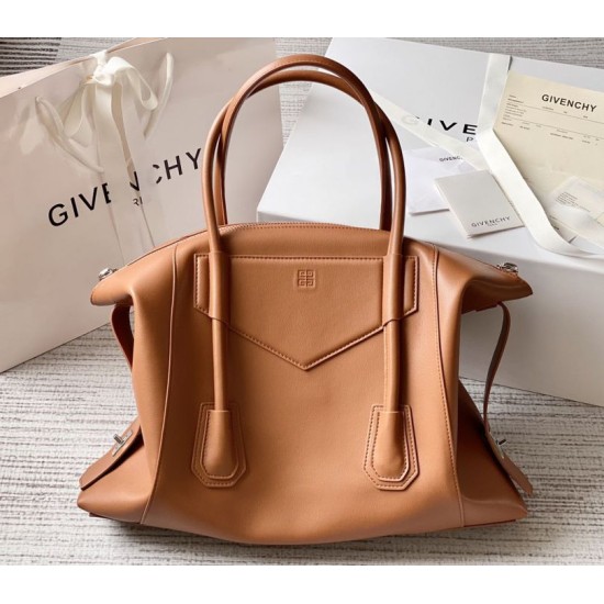 1:1 Replica Givenchy Antigona Medium Bag with Soft Closure Brown Knockoff