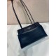 AAA Replica Prada Passage Medium Bag with Re-Nylon Flap 1BA495 Black 1:1 Replica Prada Passage Medium Bag with Re-Nylon Flap 1BA495 Black Knockoff