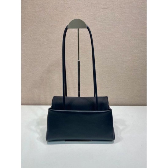 AAA Replica Prada Passage Medium Bag with Re-Nylon Flap 1BA495 Black 1:1 Replica Prada Passage Medium Bag with Re-Nylon Flap 1BA495 Black Knockoff