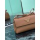1:1 Replica Prada Flap Crossbody Bag 1BN022 Brown Knockoff