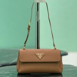 1:1 Replica Prada Flap Crossbody Bag 1BN022 Brown Knockoff