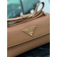 1:1 Replica Prada Flap Crossbody Bag 1BN022 Brown Knockoff