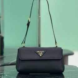 1:1 Replica Prada Flap Crossbody Bag 1BN022 Black Knockoff