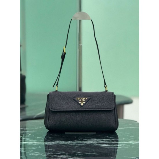 1:1 Replica Prada Flap Crossbody Bag 1BN022 Black Knockoff