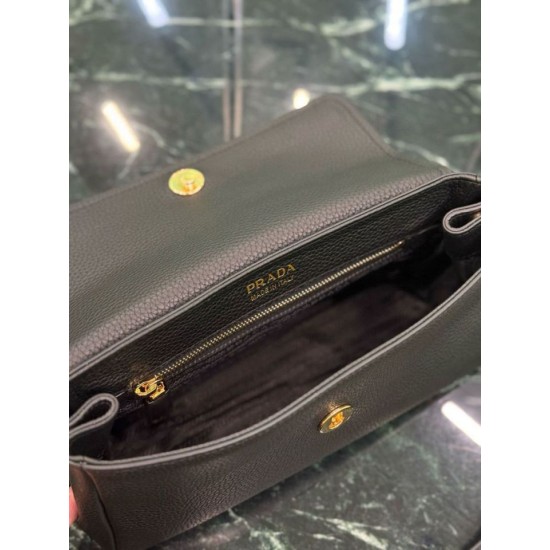 1:1 Replica Prada Flap Crossbody Bag 1BN022 Black Knockoff