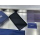 1:1 Replica Dior CD Icon Vertical Wallet Black Grained Calfskin Knockoff