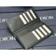 1:1 Replica Dior CD Icon Vertical Wallet Black Grained Calfskin Knockoff