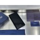 1:1 Replica Dior CD Icon Vertical Wallet Black Grained Calfskin Knockoff