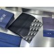 1:1 Replica Dior Saddle Oblique Jacquard Long Vertical Wallet Black Knockoff