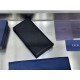 1:1 Replica Dior Saddle Oblique Jacquard Long Men's Vertical Wallet Black Knockoff
