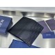 1:1 Replica Dior Saddle Oblique Jacquard Long Men's Vertical Wallet Black Knockoff