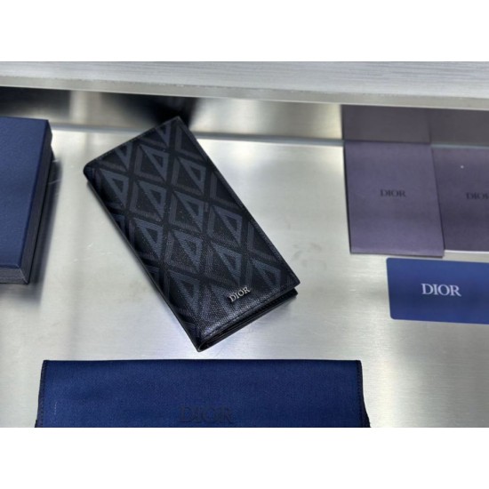 1:1 Replica Dior Long Vertical Wallet with CD Diamond Motif Knockoff