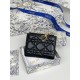 1:1 Replica Lady Dior Card Holder with Flap and Iconic Cannage Stitching Black Knockoff