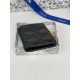 1:1 Replica Lady Dior Card Holder with Flap and Iconic Cannage Stitching Black Knockoff