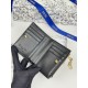 1:1 Replica Lady Dior Card Holder with Flap and Iconic Cannage Stitching Black Knockoff