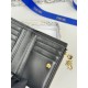 1:1 Replica Lady Dior Card Holder with Flap and Iconic Cannage Stitching Black Knockoff