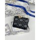 1:1 Replica Lady Dior Card Holder with Flap and Iconic Cannage Stitching Black Knockoff