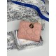 1:1 Replica Dior Caro Dahlia Wallet Soft Cannage Calfskin Pink Knockoff