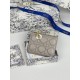 1:1 Replica Lady Dior Card Holder with Flap and Iconic Cannage Stitching Gray Knockoff