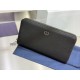 1:1 Replica Dior CD Icon long zip-around wallet black grained calfskin Knockoff