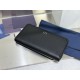 1:1 Replica Dior CD Icon long zip-around wallet black grained calfskin Knockoff