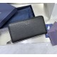 1:1 Replica Dior CD Icon long zip-around wallet black grained calfskin Knockoff