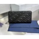 1:1 Replica Dior Gravity long zip-around wallet black Knockoff