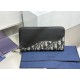 1:1 Replica Dior Saddle Oblique jacquard zip-around wallet beige/black Knockoff
