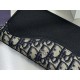 1:1 Replica Dior Saddle Oblique jacquard zip-around wallet beige/black Knockoff