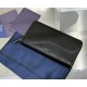 1:1 Replica Dior Saddle long zip-around wallet black grained calfskin Knockoff