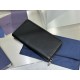 1:1 Replica Dior Saddle long zip-around wallet black grained calfskin Knockoff