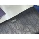 1:1 Replica Dior oblique jacquard zip-around wallet black Knockoff