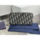 1:1 Replica Dior oblique jacquard zip-around wallet beige/black Knockoff