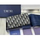 1:1 Replica Dior oblique jacquard zip-around wallet beige/black Knockoff