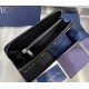 1:1 Replica Dior oblique jacquard zip-around wallet beige/black Knockoff