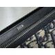 1:1 Replica Dior oblique jacquard zip-around wallet beige/black Knockoff