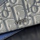 1:1 Replica Dior Saddle Oblique jacquard zip-around wallet gray Knockoff