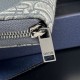1:1 Replica Dior Saddle Oblique jacquard zip-around wallet gray Knockoff