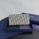 1:1 Replica Dior Saddle Oblique jacquard zip-around wallet black Knockoff