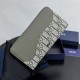 1:1 Replica Dior Saddle Oblique jacquard zip-around wallet black Knockoff