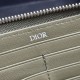 1:1 Replica Dior Saddle Oblique jacquard zip-around wallet black Knockoff